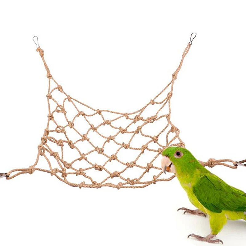Игрушка для попугая птицы пеньковая веревка скалолазание сетка животных