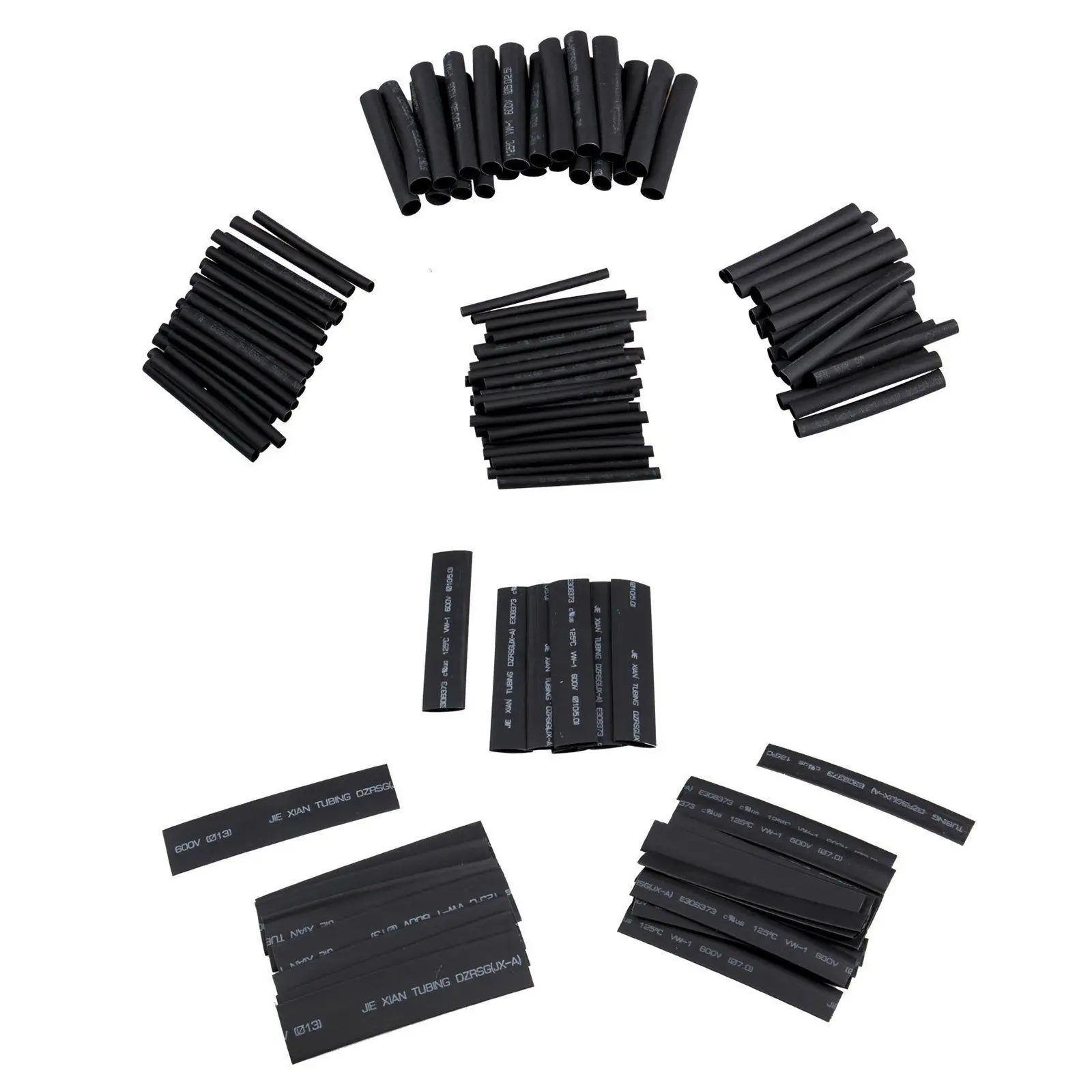 Hot New 127Pcs Black Weatherproof Heat Shrink Sleeving Tubing Tube Assortment Kit | Обустройство дома