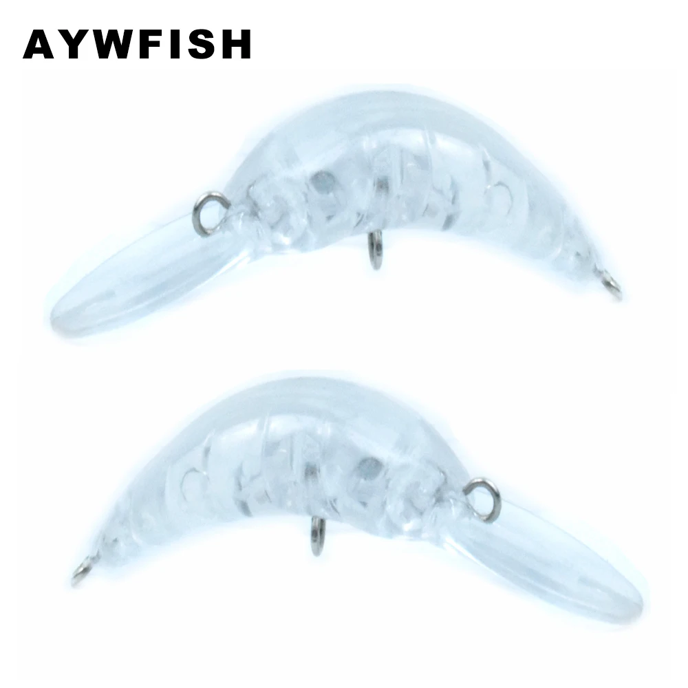 AYWFISH 50 шт. в партии неокрашенный кренкбейт сделай сам плавающие мм 2 г прозрачный