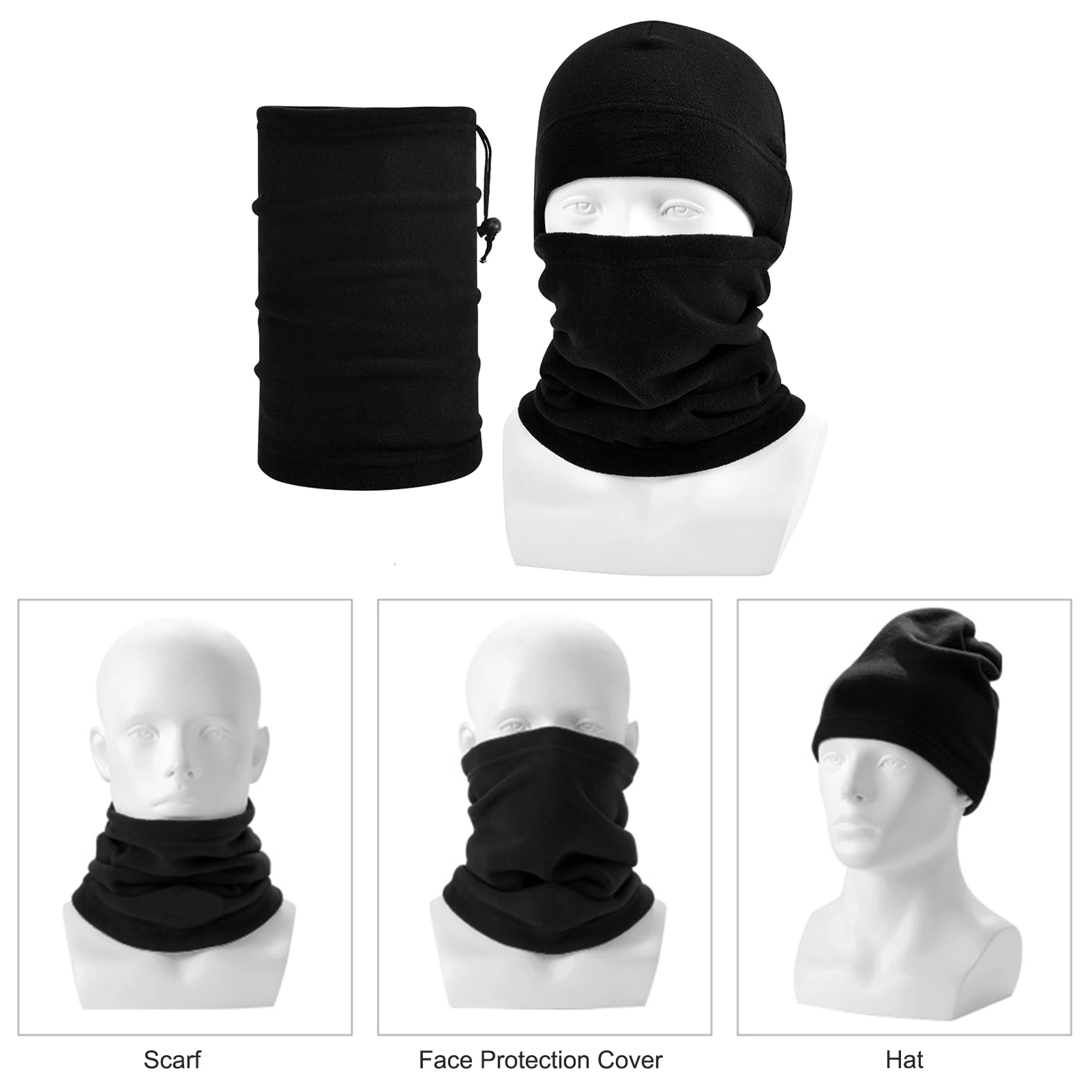 

Thick Fleece Hat Soft Beanie Cycling Fleece Cap Winter Warm Windproof Warmer for Motorcycle Bike Cycling Skiing Outdoor Sports