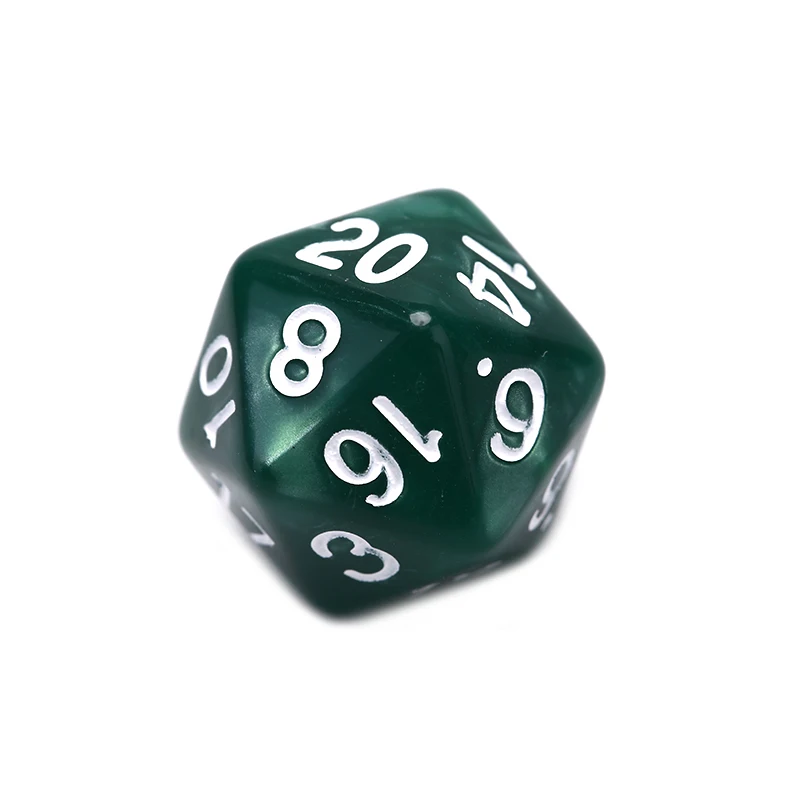 WG 1 шт. прочные перламутровые D20 кости акриловые 20 сторонние кости для настольной игры - Цвет: WG