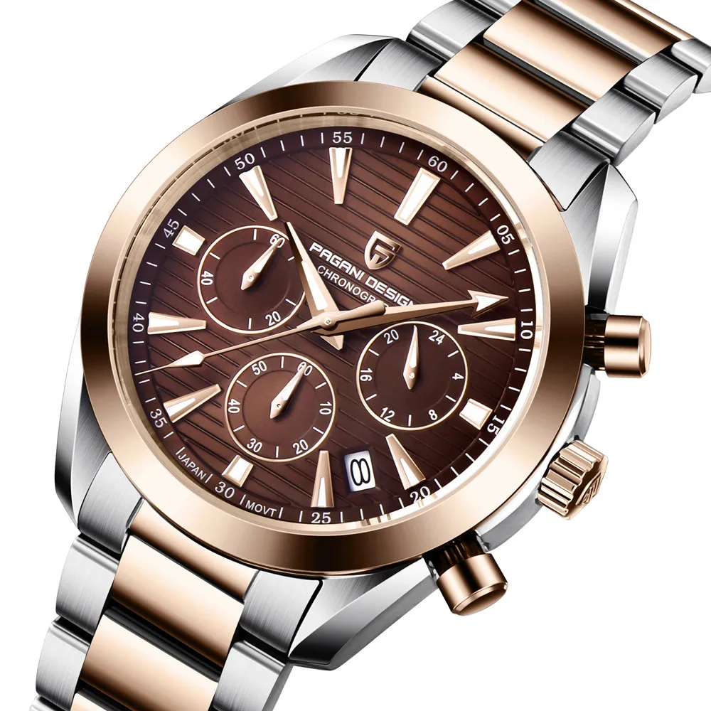 

PAGANI DESIGN Top Brand Chronograph Men Quartz Watches Luxury Sports Sapphire Glass 100M Waterproof Man Watch Clock Reloj Hombre