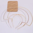 Большая двойная металлическая повязка на голову AINAMEISI для женщин, свадебные украшения для волос, свадебные аксессуары, 3 цвета, головной убор и корона