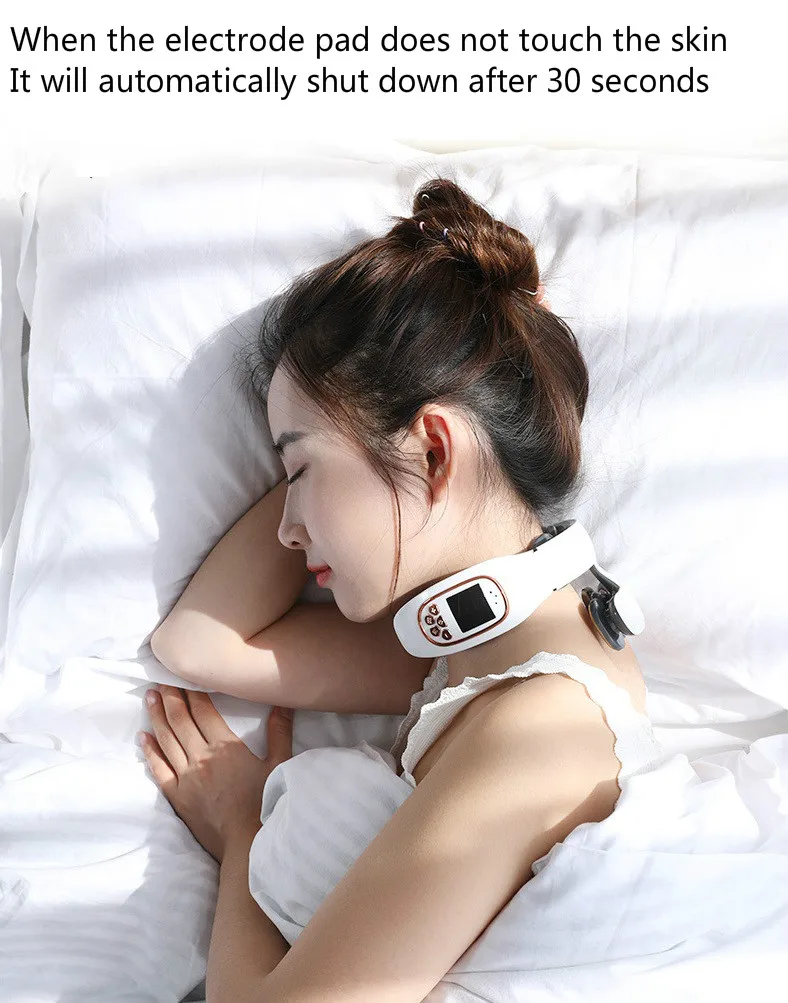 6 массажер для головы и шеи умный беспроводной с инфракрасным подогревом 360 °