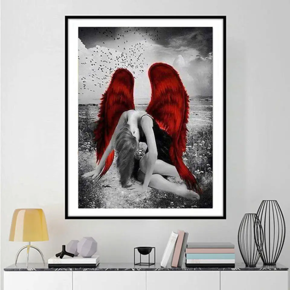 

5D DIY Diamond Paintings Custom Angel Full Inset Diamond Art Crafts Cross stitch Kit Crystal Home Decor Children's Gift MozaÃ¯ek