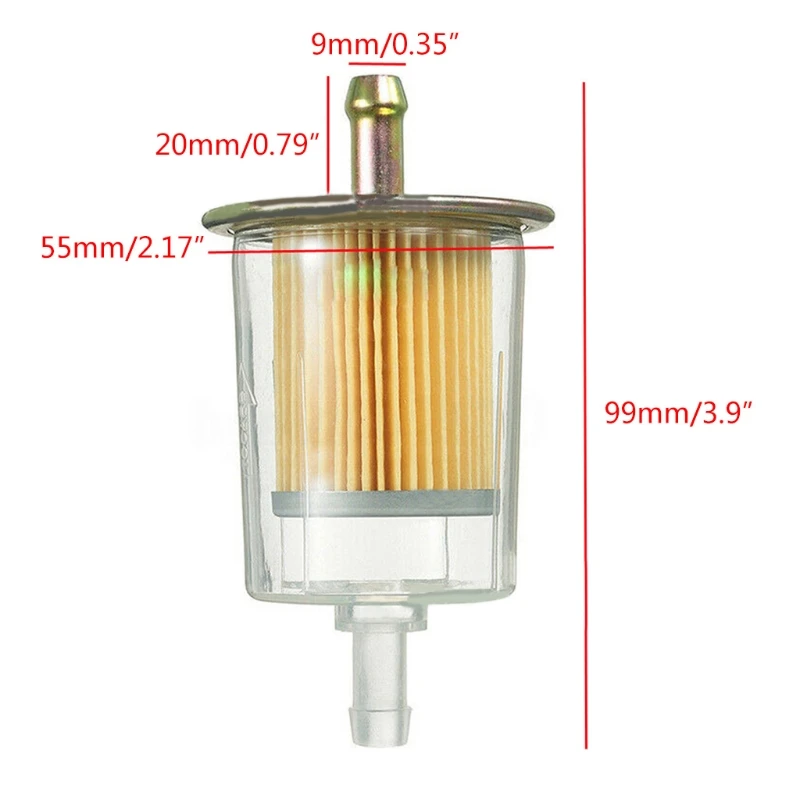 

5Pcs Inline Gas Fuel Filter Motorcycles Gas Powered Engine Parts Gasoline Filter Compatible with Most Gasoline Engine N0PD