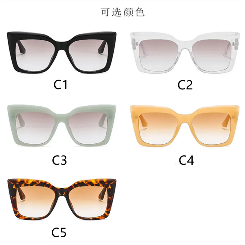 

Sunglasses New Cat's eyes European and American big frame sunglasses female personality trend show retro glasses