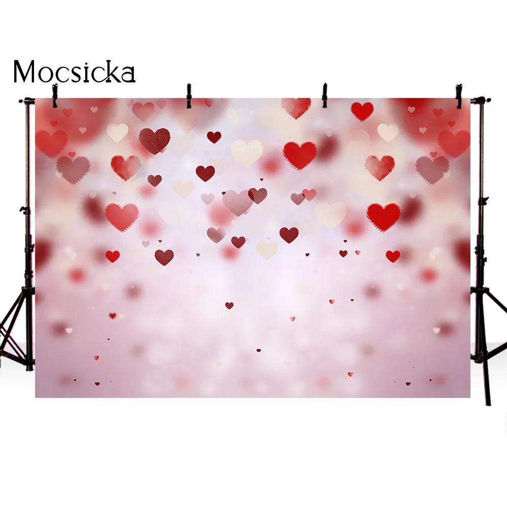 Фон для студийной фотосъемки с изображением сердца на День святого Валентина |