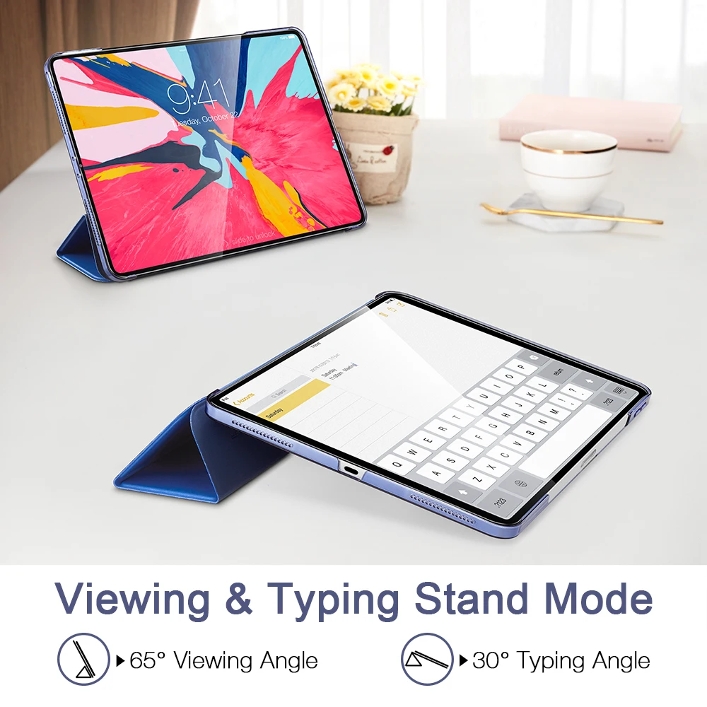 Магнитный флип чехол ESR для iPad Pro 12 9 2018 Ультратонкий Прозрачный из искусственной