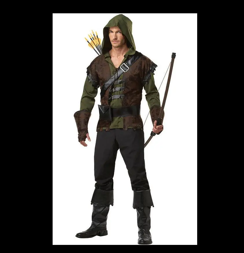 ROBIN HOOD ARROW MEDIEVAL ADULT MENS FANCY DRESS Sherwood Archer Hero Thieves Warrior HALLOWEEN COSTUME