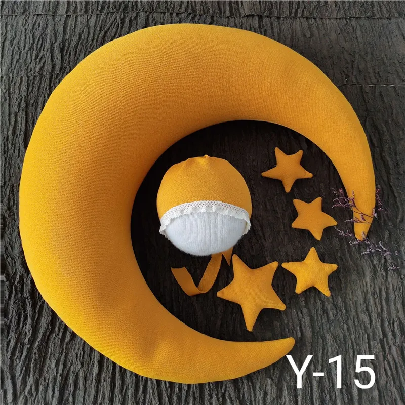 Photography Accessories For Newborn Star Moon Pillow Hat Set Infant Photo Shoot Background Baby Posing Auxiliary Props Blanket