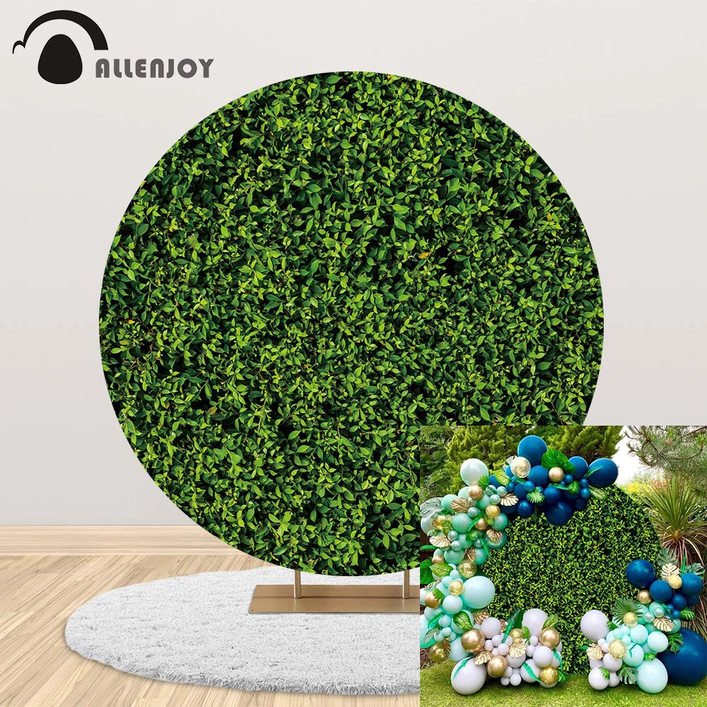 Фон для фотосъемки Allenjoy круглая Обложка растения листья стена зеленая природа