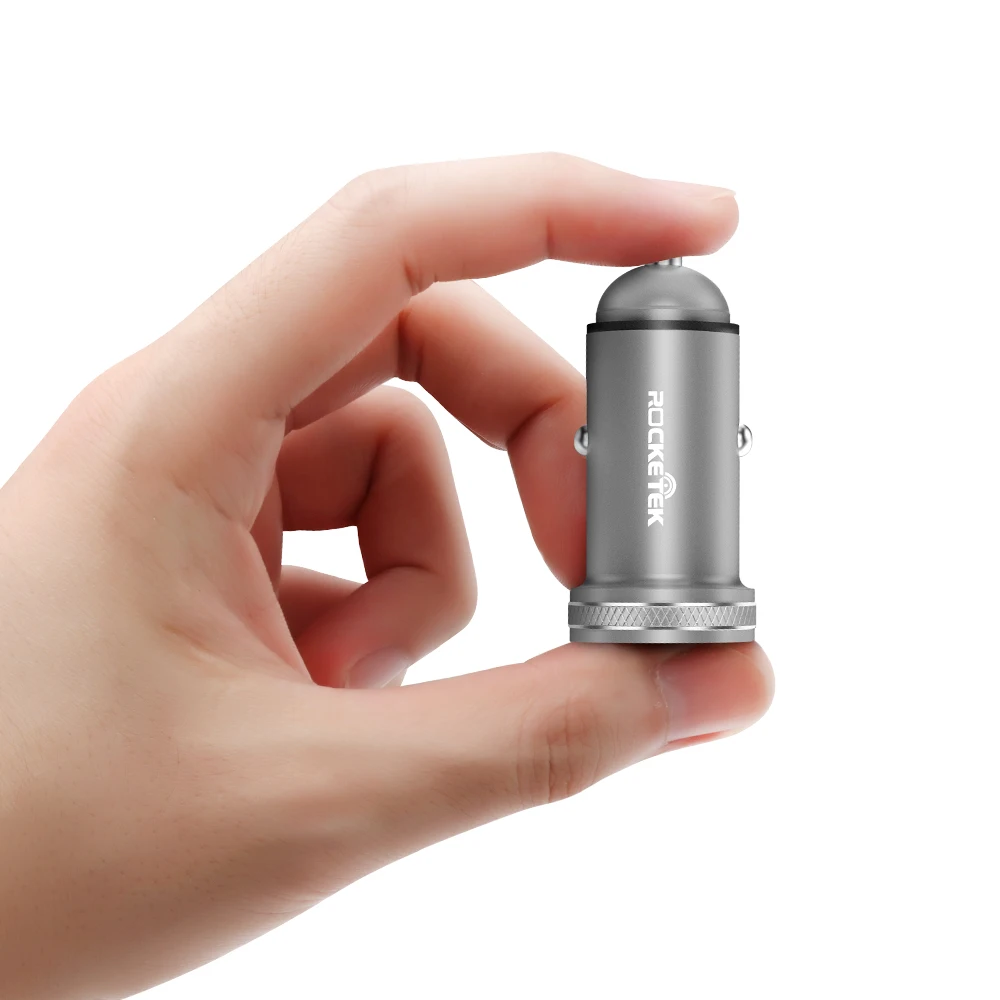 Rocketek металлическое мини USB Автомобильное зарядное устройство для мобильного телефона планшета gps 3.1A быстрое зарядное устройство автомобильное зарядное устройство двойной USB автомобильный адаптер зарядного устройства для телефона