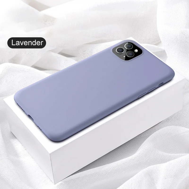 Lavender Тонкий мягкий чехол Moopok для iPhone 7, 8, 6 Plus, 11, жидкий силиконовый чехол, карамельный цвет, Coque Capa для iPhone X, Xs, 11 Pro, чехол для MAX XR - Цвет: Lavender