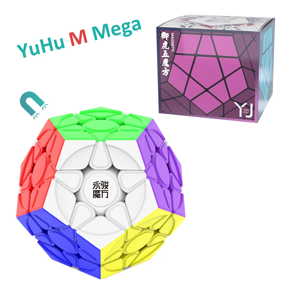 

YongJun YuHu M Mega 3x3x3 Magnetic Cube Stickerless YJ 3 layer Dodecahedron 12 sides Puzzle Magic Cube Stickers baby kids toys