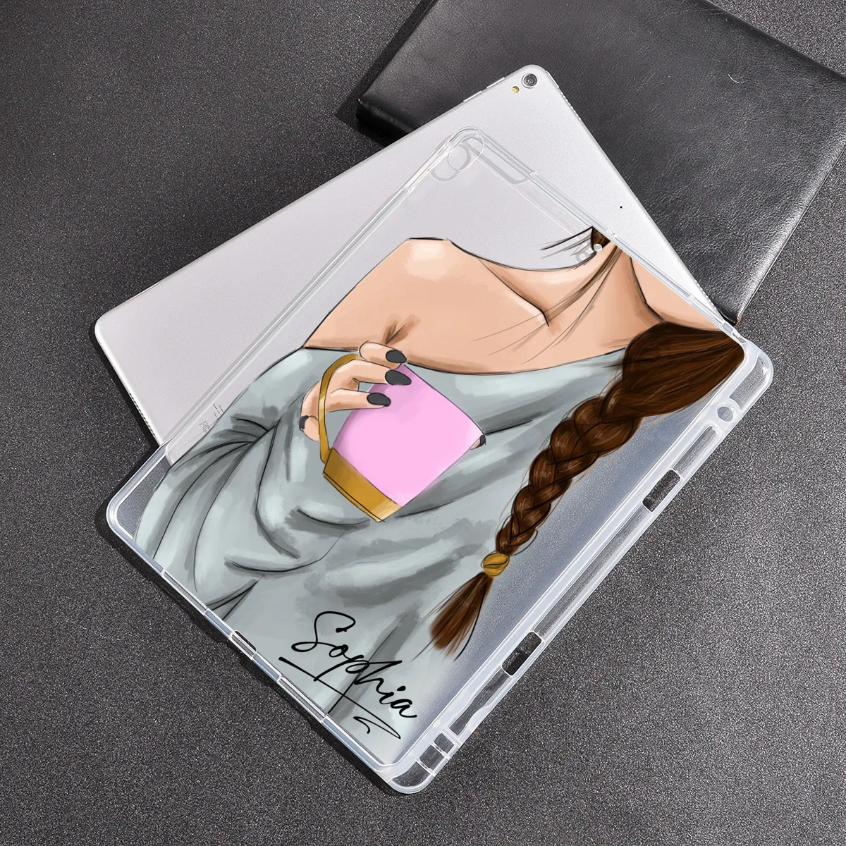 Custom Name Tablet Cover For iPad Air 4 Case Pro 11 2020 Funda With Pencil Holder 10.2 7th 8th Generation Clear Mini 5 Air 3 images - 6