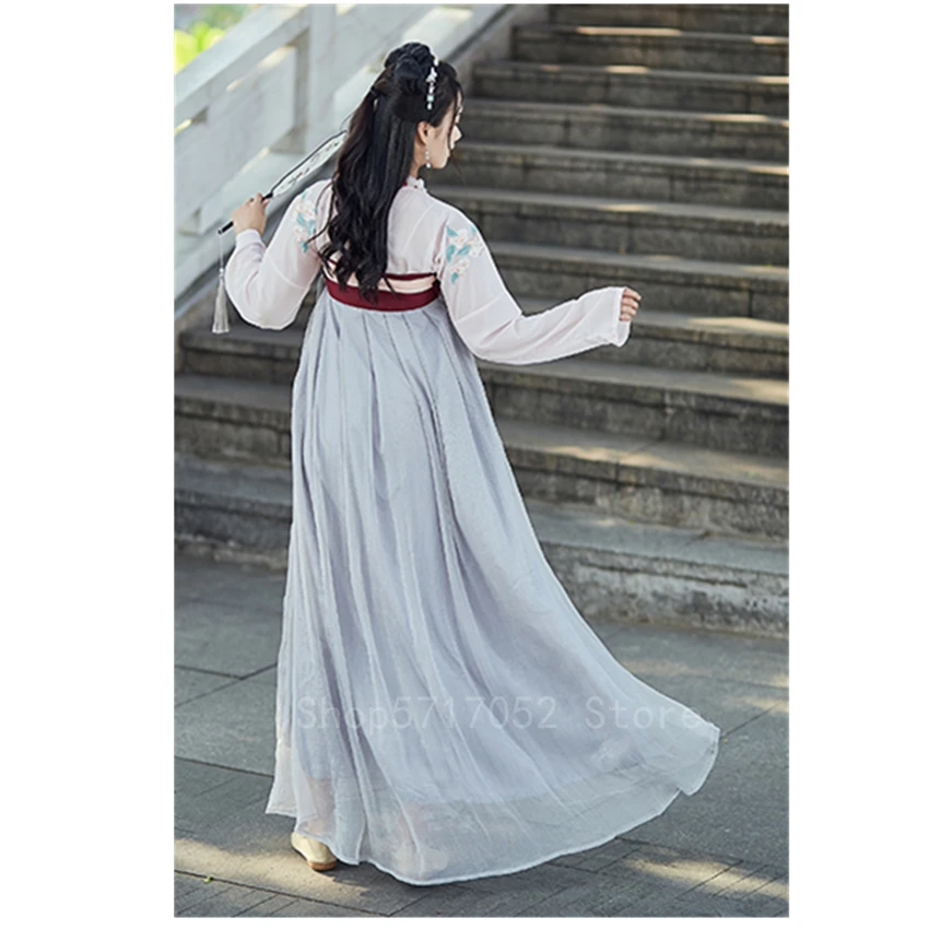 Женский элегантный костюм Hanfu в стиле ретро с вышивкой Сакура традиционный