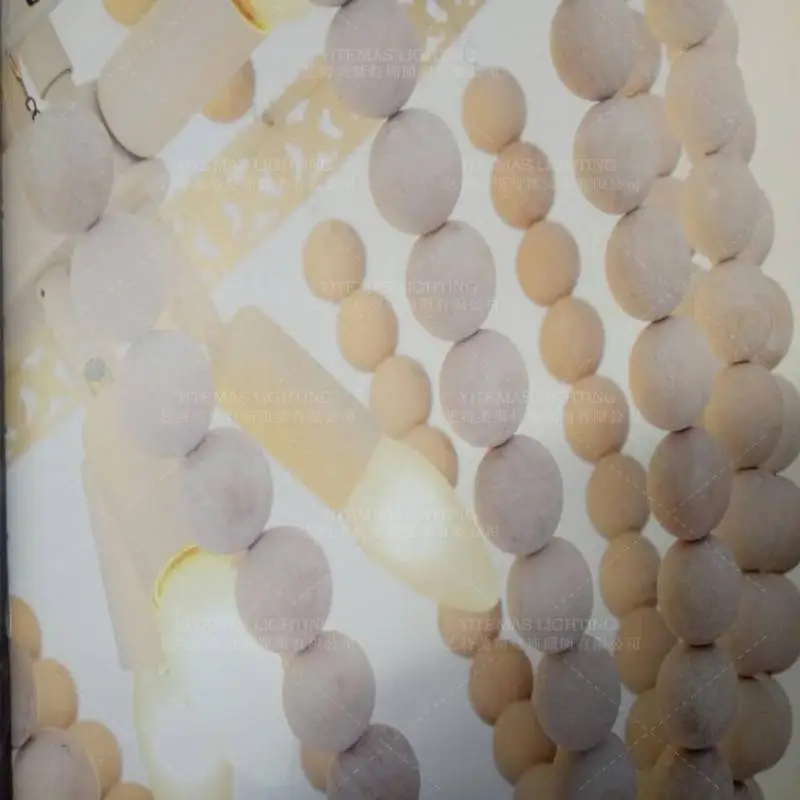 Винтажная люстра из белого дерева с бисером 9 огней Большой французский стиль