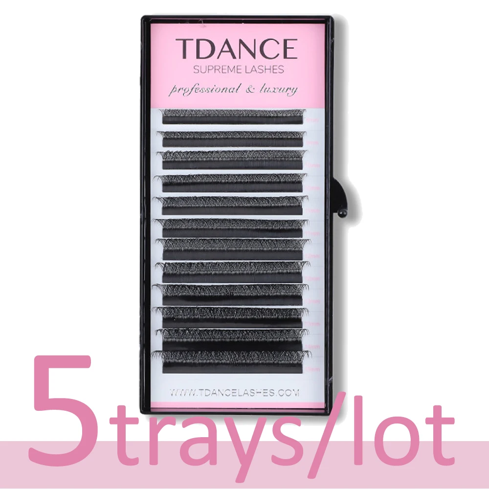 5 лотков двухсторонние накладные ресницы TDANCE высококачественные Индивидуальные
