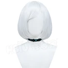 Hhsiu бренд Brand Akudama Драйв Косплей cuttored Satsujinki парик белый короткий парик из синтетического волокна для волос отправить кожанное кольцо для шеи парик