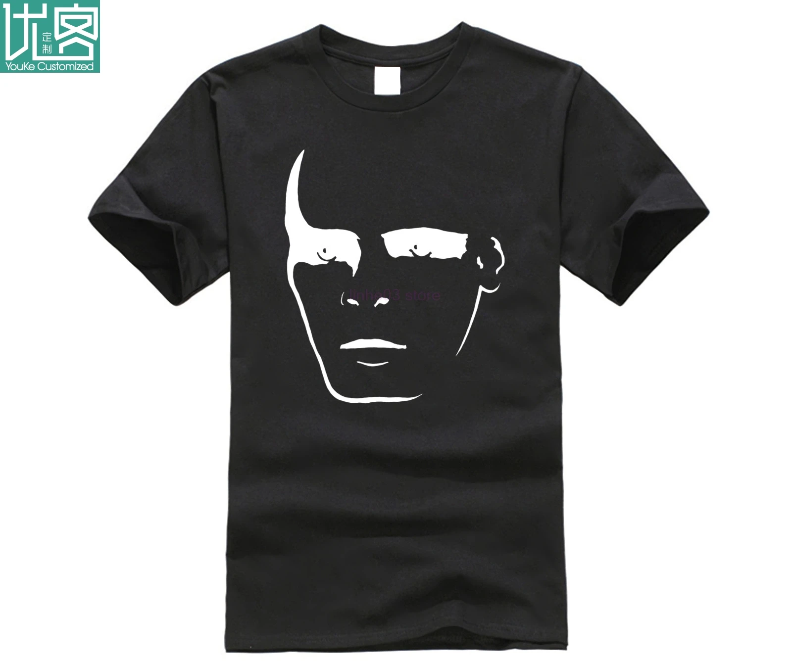 Мужская хлопковая футболка с круглым вырезом и логотипом Gary Numan летняя