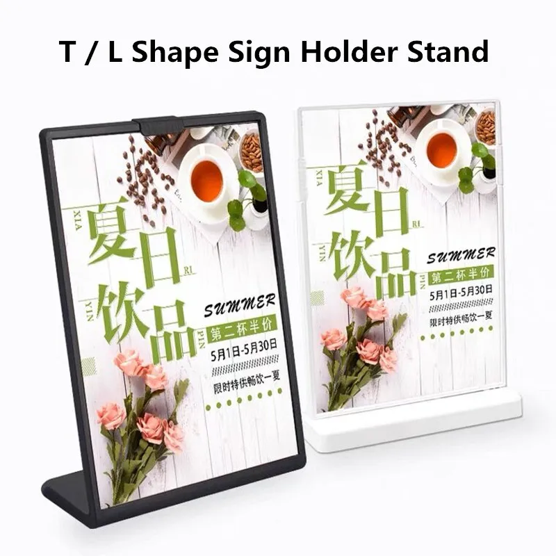 A6 пластиковый Настольный держатель для меню и вывесок подставка дисплея