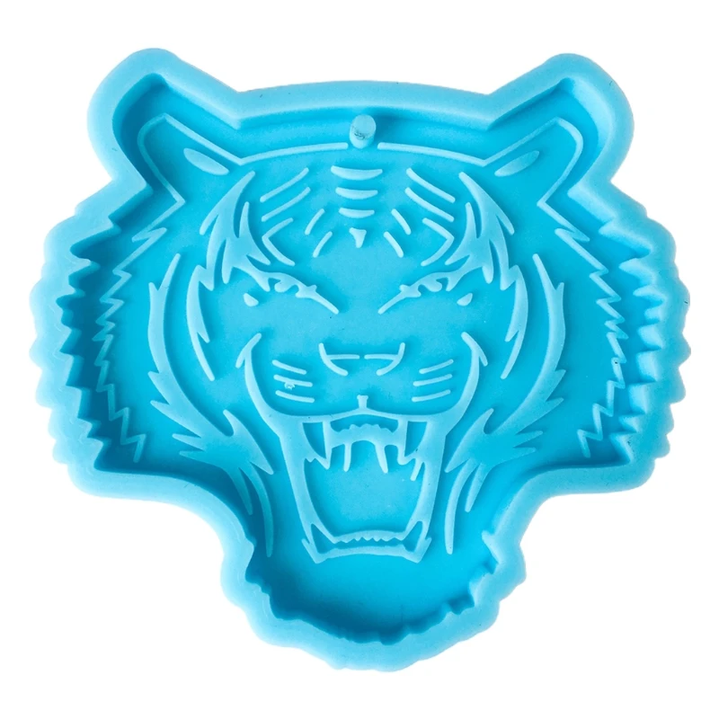 

Tiger Keychain Epoxy Resin Mold Necklace Pendant Silicone Mould DIY Crafts Tool