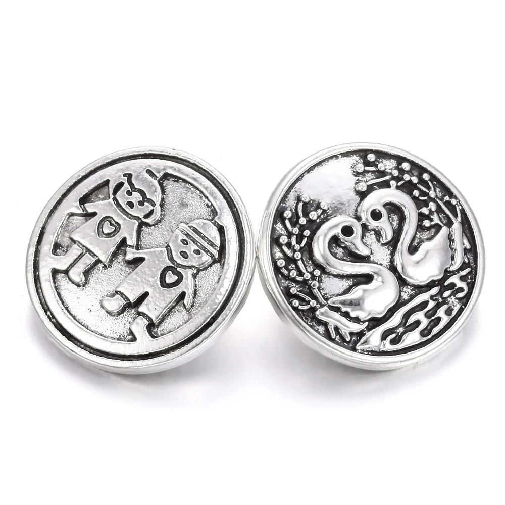 10 шт./лот оптовая продажа 18 мм кнопки ювелирные изделия простой металлический