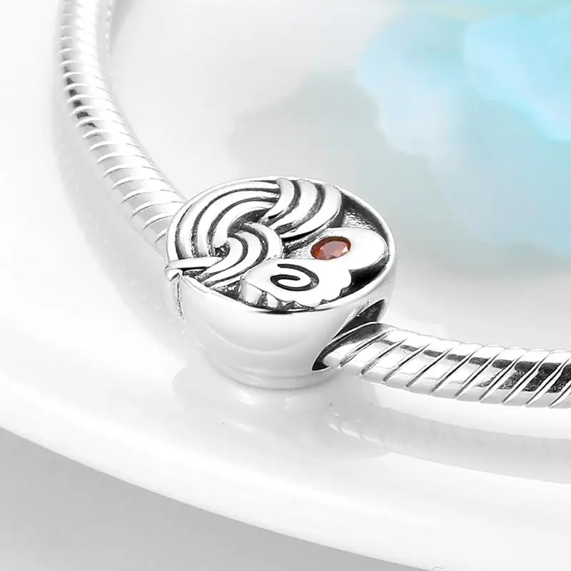 

New 100% 925 Sterling Silver Chinese Noodles Charms Jewelry Making fits Original DIY Beads Bracelets Bangles Fine Jewelry