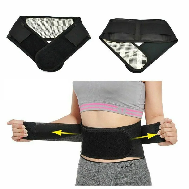 Ремни для фитнеса турмалин САМОНАГРЕВАЮЩАЯСЯ магнитная терапия поясничный пояс