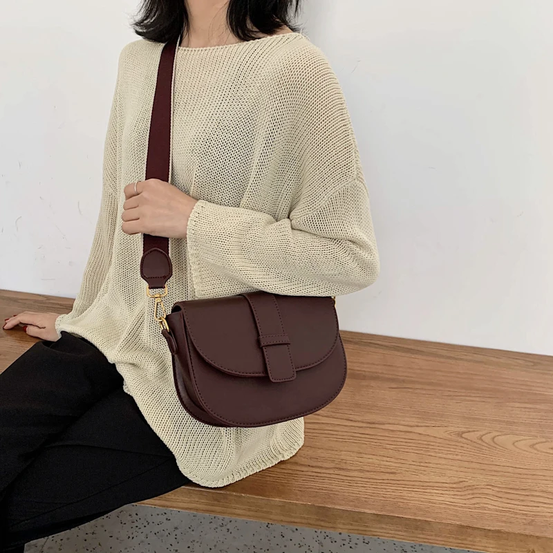 Брендовая сумка-Седло через плечо для женщин полукруглая сумка-мессенджер из