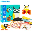 Детская деревянная 3D-головоломка, детская развивающая игрушка в форме танграммы, Обучающие Игрушки для раннего развития