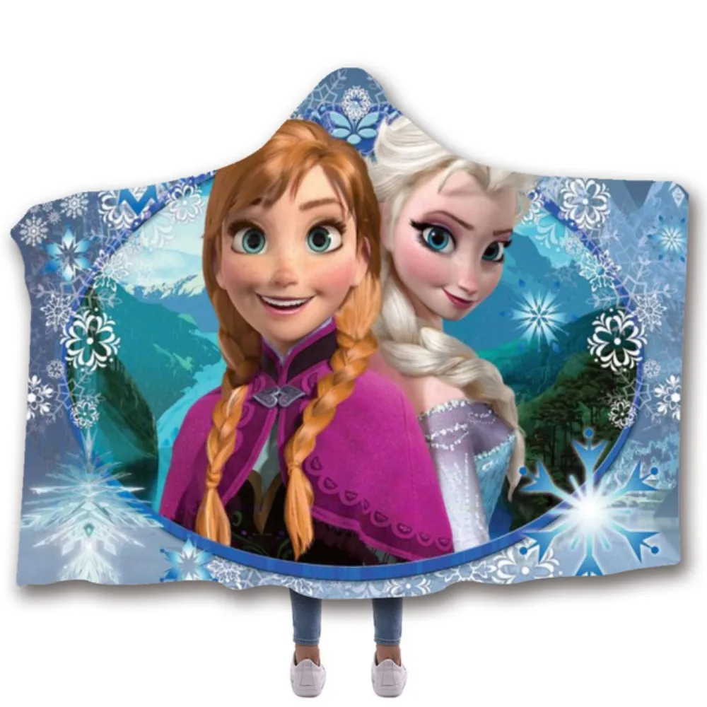 

Домашний текстиль серия Disney с изображением героев Elsana, накидка с капюшоном, Волшебная Шляпа, одеяло, детское одеяло для сна, мультяшное шерс...
