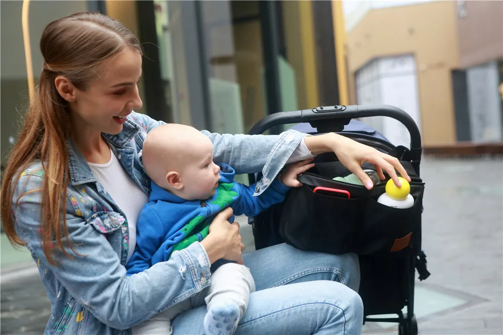 

Baby Stroller Organizer Nappy Bag Hook Hanging Mummy Carriage Waterproof Bottle Bag Handbag Pram Cart Organizer Diaper Bag