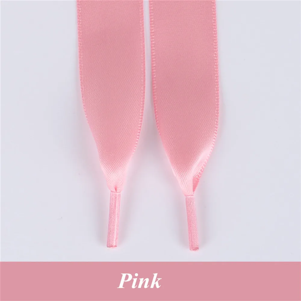 Pink 1 пара 80 см-160 см шелковые ленты полиэфирные шнурки для ботинок плоские шнурки обуви кроссовки спортивная обувь кружева Прямая 30 цветов - Цвет: Pink