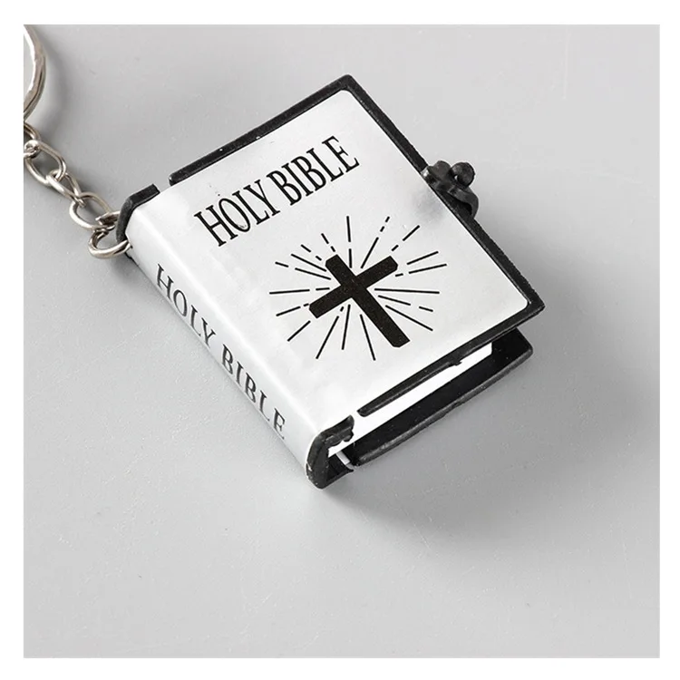 Забавная английская книга брелок для ключей черный и белый золотой три цвета