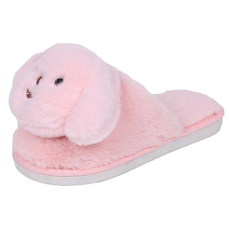 Детские зимние мягкие хлопковые тапочки с щенком Симпатичные домашние плюшевые