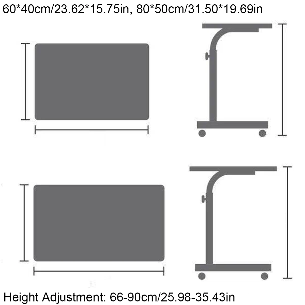 80x50 см компьютерный стол регул
