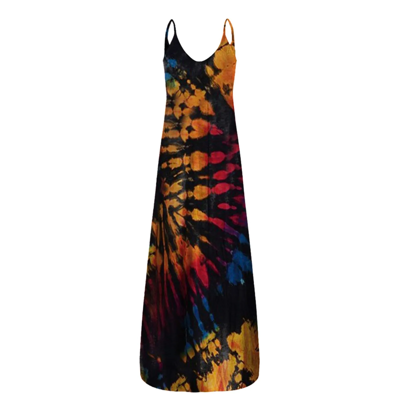 

Women's Long Dress Summer Casual Sexy Stripe Length Sleeveless Colorful Sundresses Woman Loose Maxi Party Dress