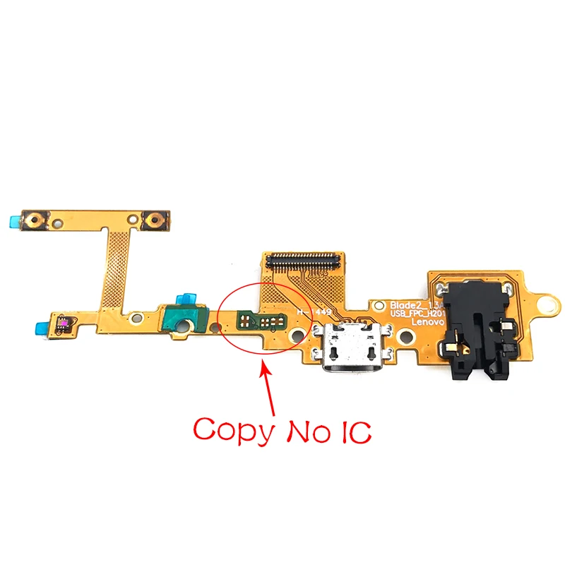 Copy No IC Плата зарядного устройства PCB Flex Для lenovo Yoga Tablet 2 Pro 1380F 1380 USB порт разъем док-станция зарядный ленточный кабель - Цвет: Copy No IC