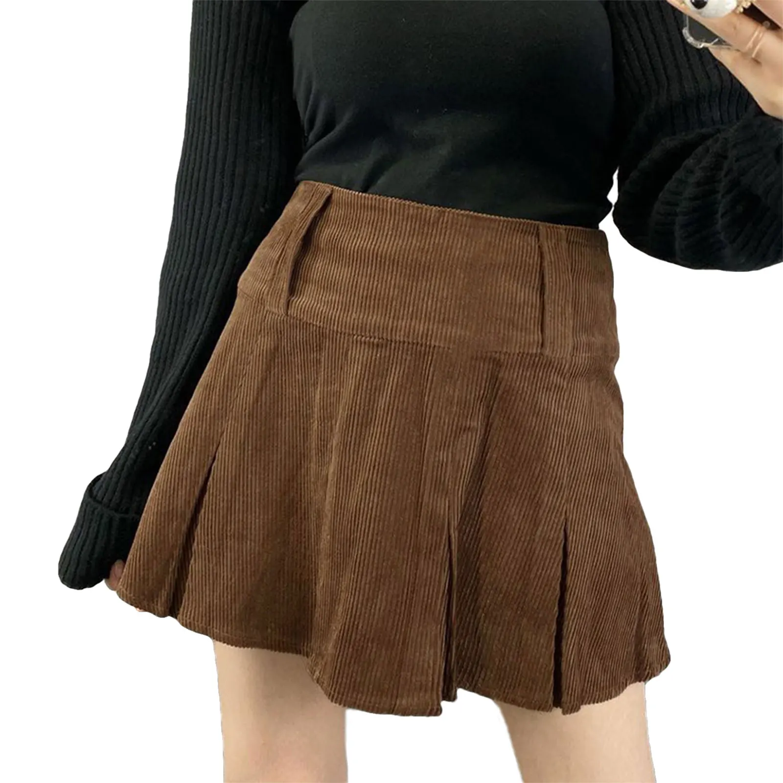 

2021 Sexy Women Fashion High Waist Solid Color Skirt Ladies Stylish Skirt For Shopping Daily Wear