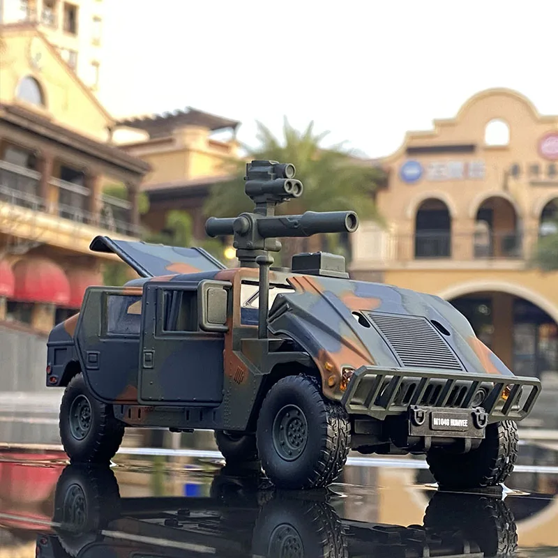

1:32 Hummer H1 Armored Car Alloy Car Model Diecasts Metal Toy Off-road Bulletproof Vehicles Tank Model Simulation Childrens Gift