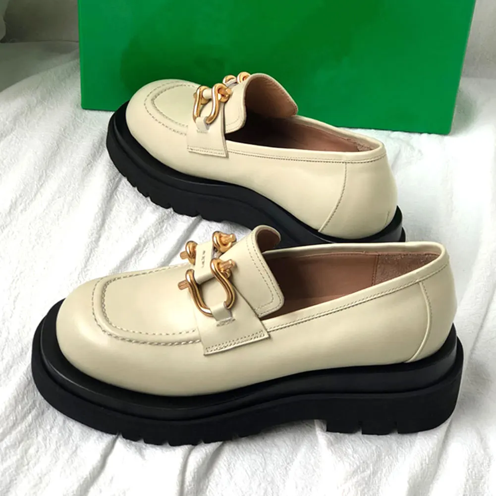 

Роскошные брендовые новые модные популярные шикарные высококачественные удобные повседневные туфли на подошве лоферы на массивной подошв...