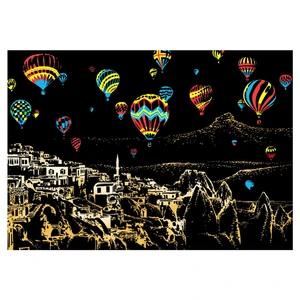 kappa Scratch Night View Poster Sticker Deluxe Erase Black Scratch World Map Scratch Off Foil Layer Coating Painting As Gift
