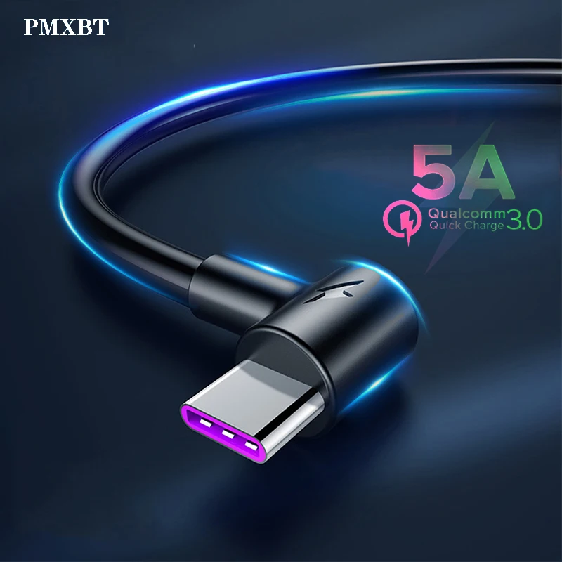 

5A USB Type C Cable 1m 2m Fast Charging Type-C Kable for Huawei P30 P20 Mate 20 Pro Phone Supercharge QC3.0 USBC Super Charger