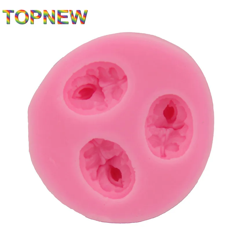 3 шт. 3d силиконовые формы для цветов желто сахарные конфеты мыла кухонная посуда