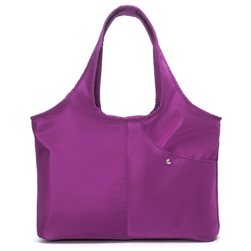 

ASDS-Women Fashion Large Tote Shoulder Handbag Waterproof Tote Bag Multi-Function Nylon Travel Shoulder(Purple)