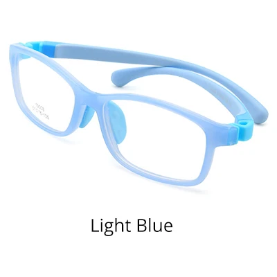 Light Blue Ralferty, качественная силиконовая оправа для очков, для детей, для девочек и мальчиков, розовые спортивные очки для близорукости, класс, без диоптрий, оправа для очков K19008 - Цвет оправы: Light Blue