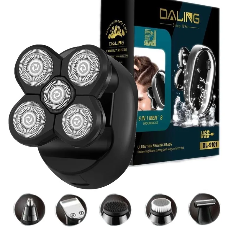 Профессиональная 6-в-1 машинка для бритья с цифровым дисплеем Мужская влажной и