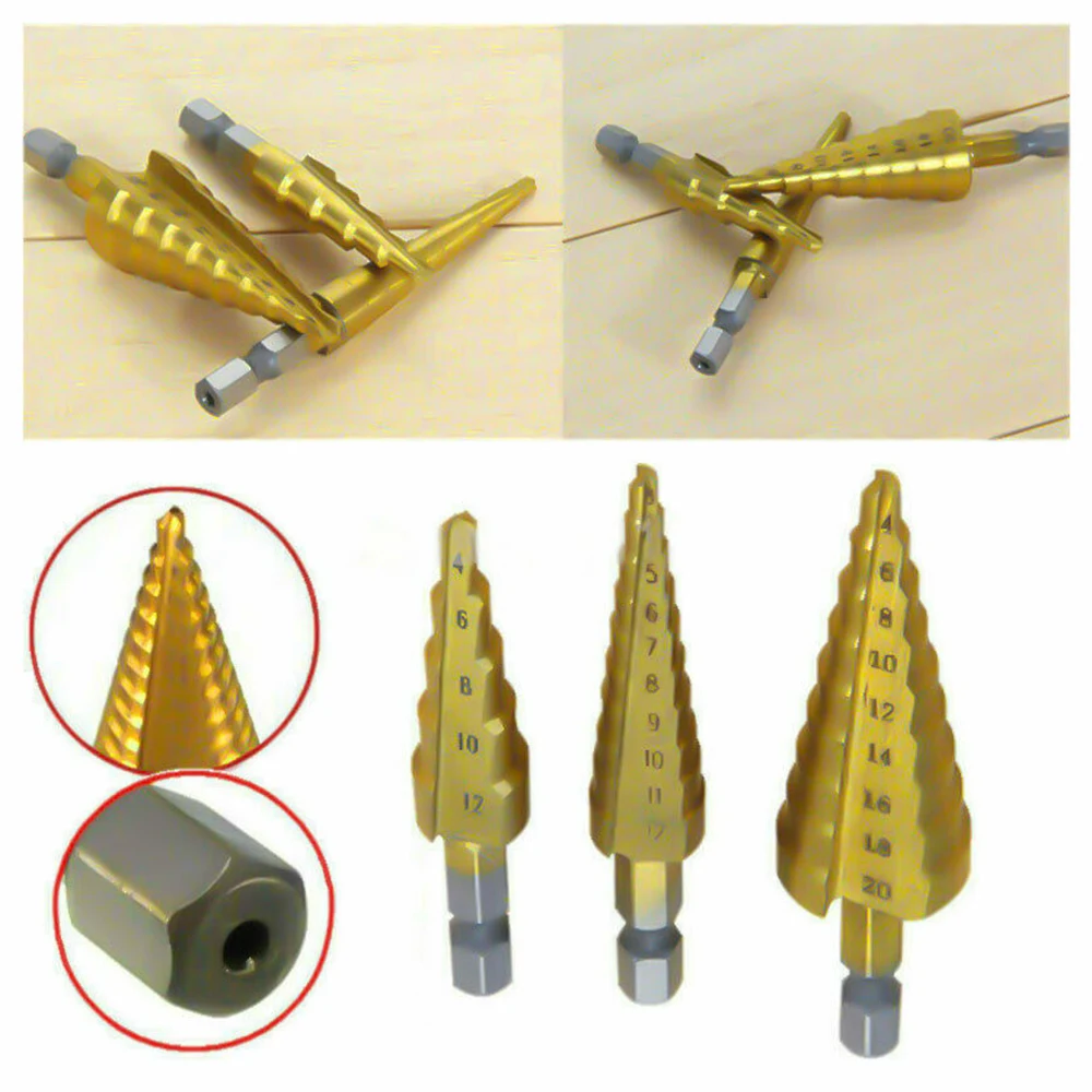 Straight Groove Step Hand Long Countersink Drill Bit Metal Plastic Hole Cutter Puncher Coated Wood Core Set | Инструменты